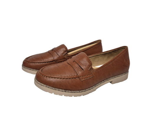 Rieker Mokassins Slipper, braun, Gr. 36
