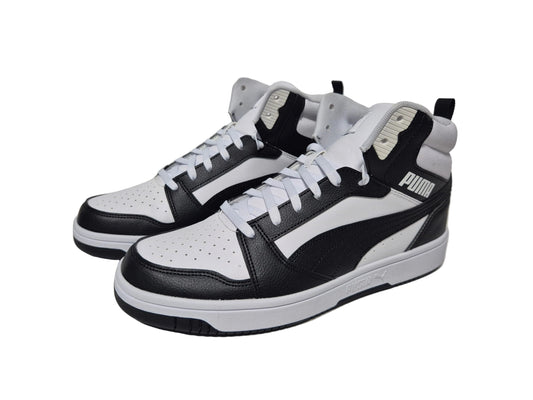 Puma Rebound V6 Sneaker, schwarz weiß, Gr. 44,5
