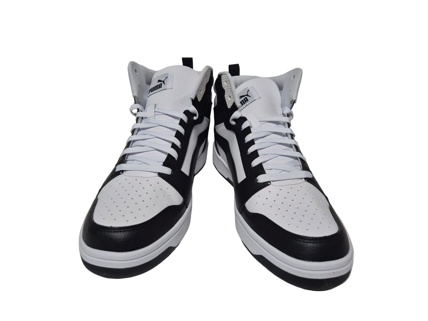 Puma Rebound V6 Sneaker, schwarz weiß, Gr. 44,5