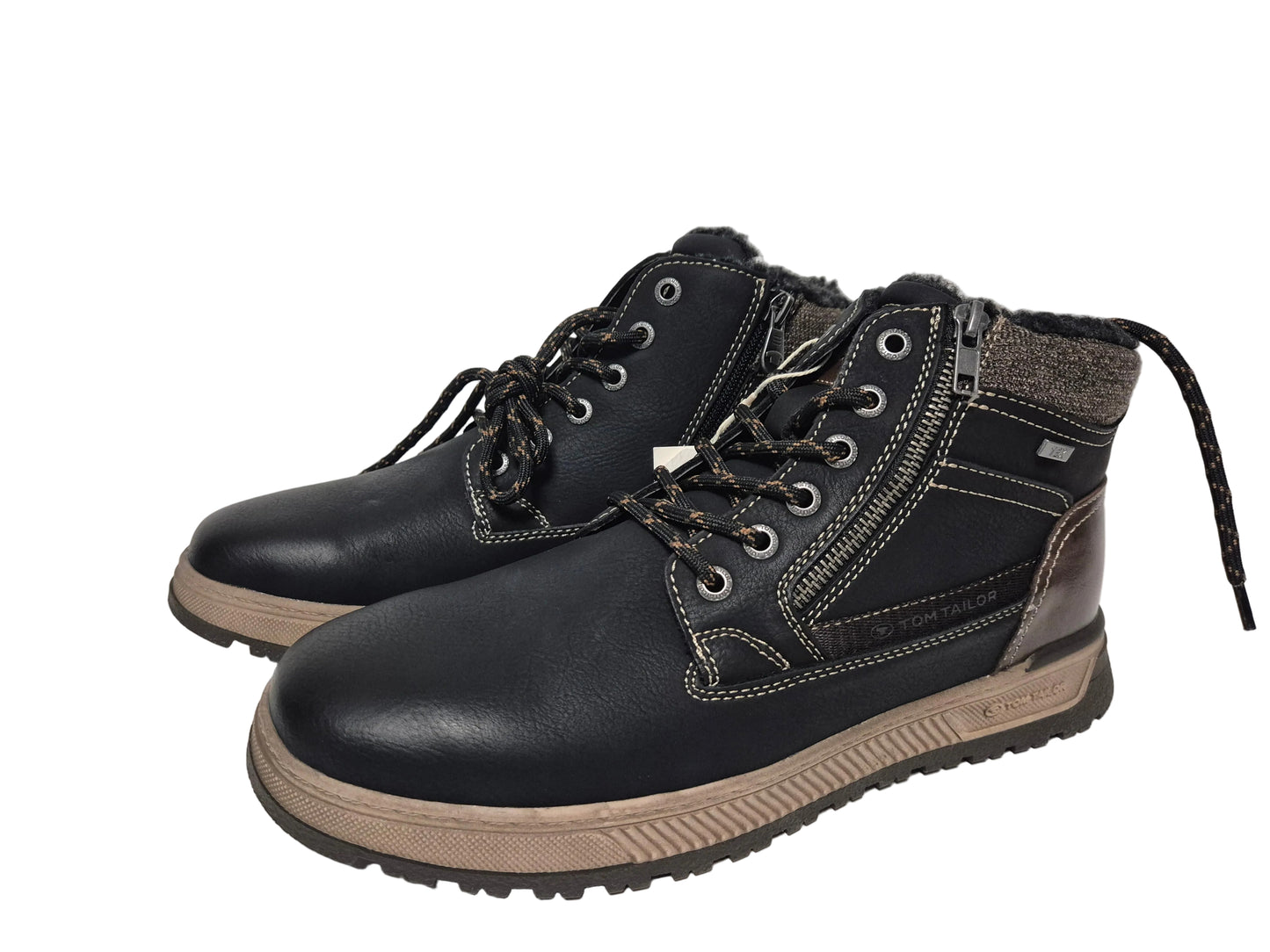 Tom Tailor Winterboots Schnürboots, schwarz, Gr. 44