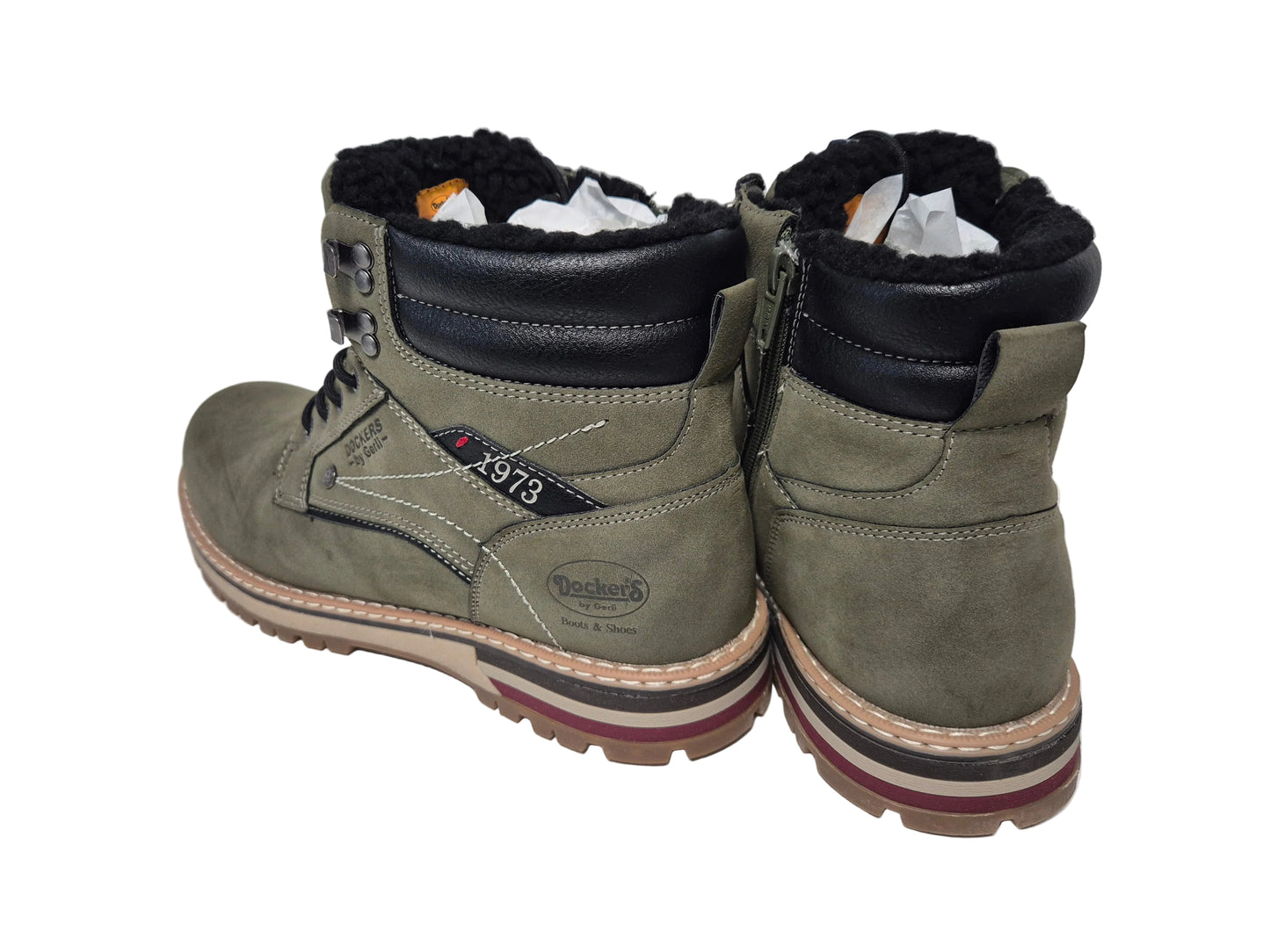 Dockers Winterboots Stiefel, oliv grün, Gr. 46