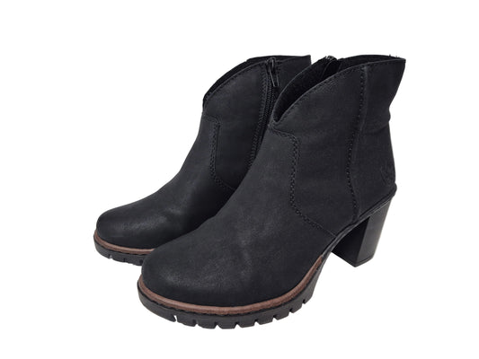 Rieker Ankleboots Stiefelette, schwarz, Gr. 37