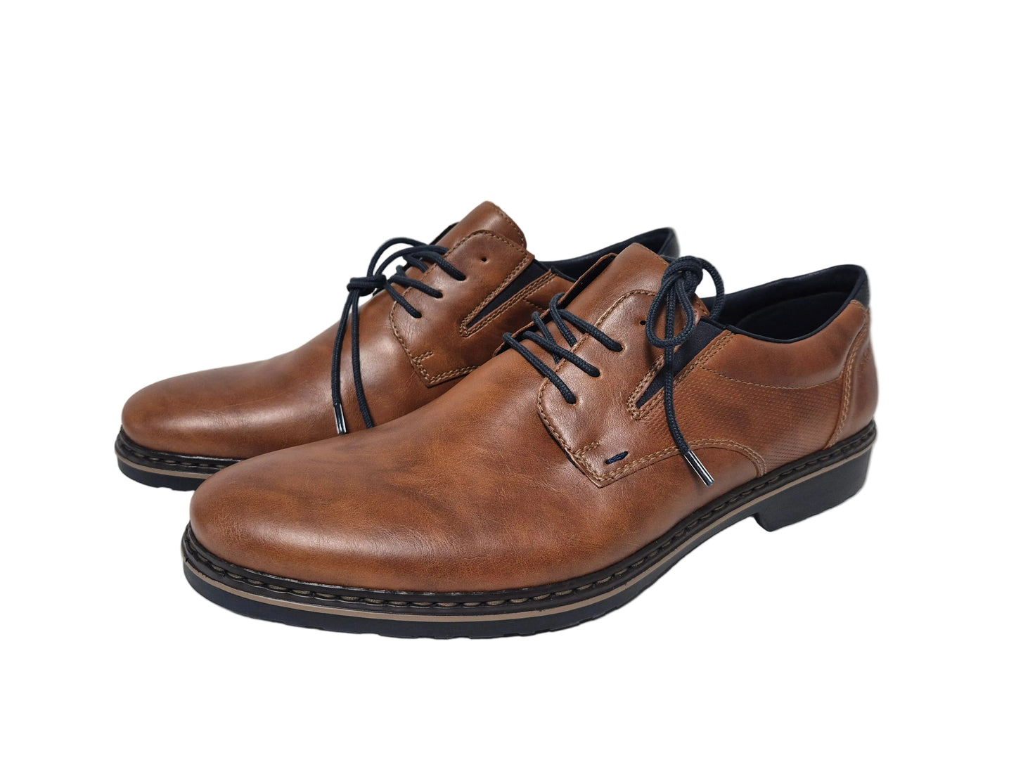 Rieker Schnürschuhe mit Stretcheinsatz, braun, Gr. 47