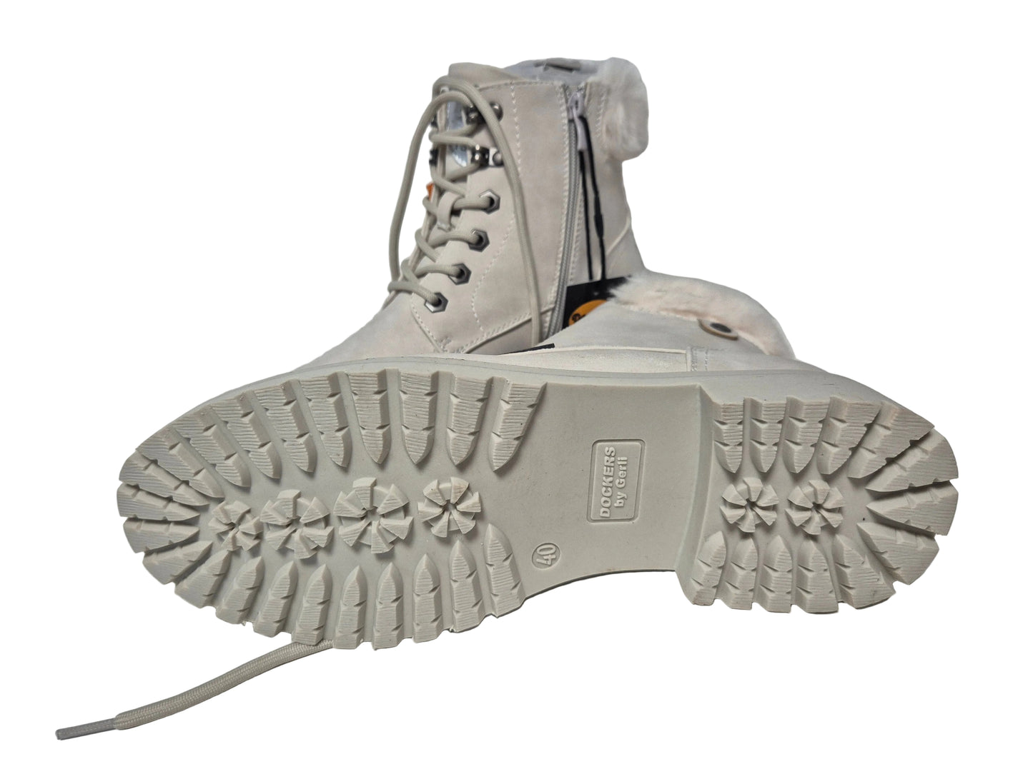 Dockers Stiefelette Schnürboots, Ice Grau, Gr. 40