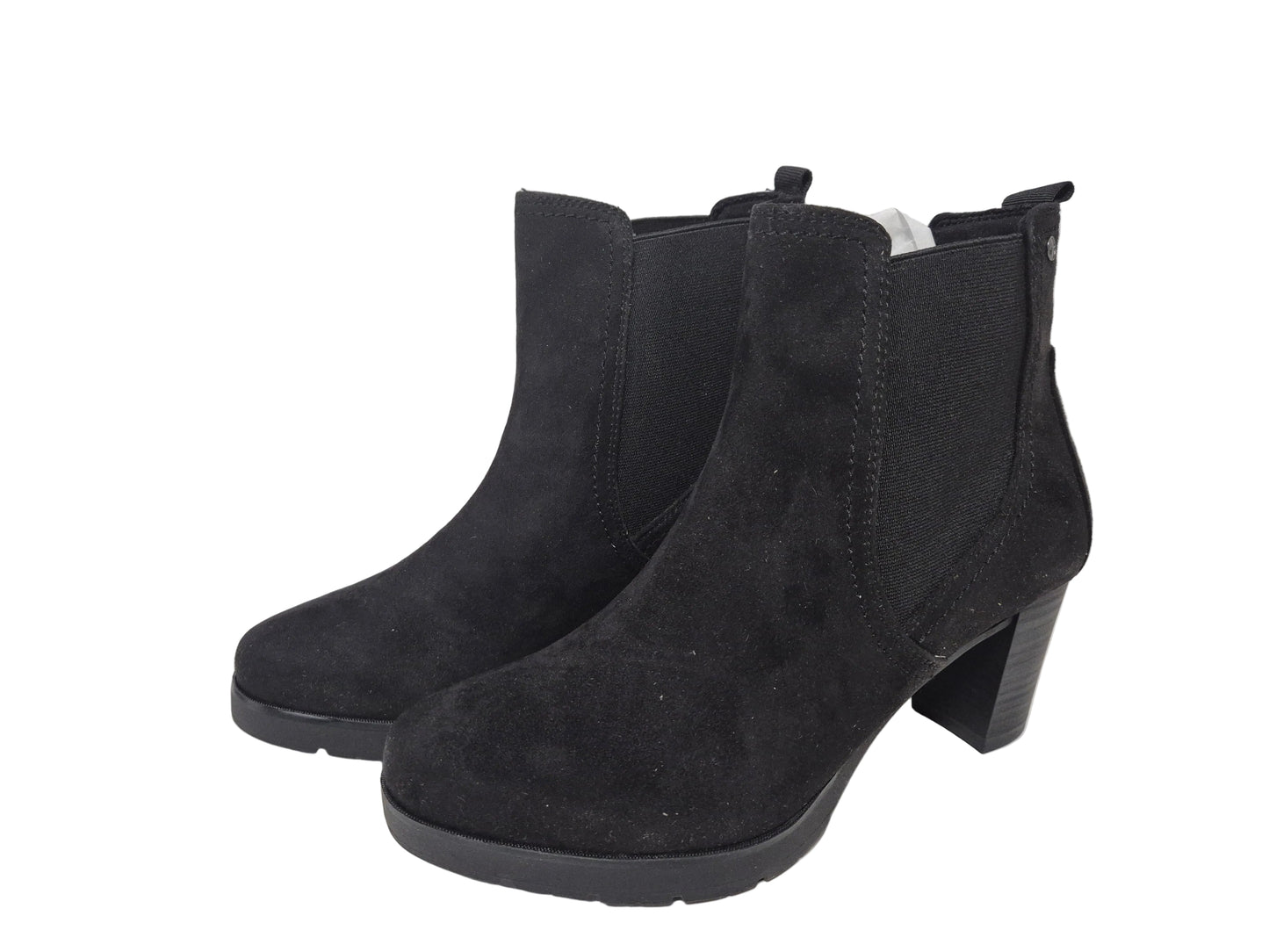 Tamaris Stiefelette mit Stretcheinsatz, schwarz, Gr. 40