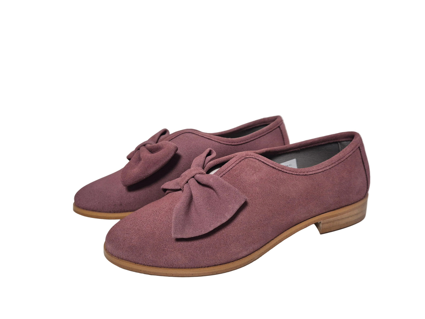 Heine Slipper Slip-On Veloursleder, rose, Gr. 36