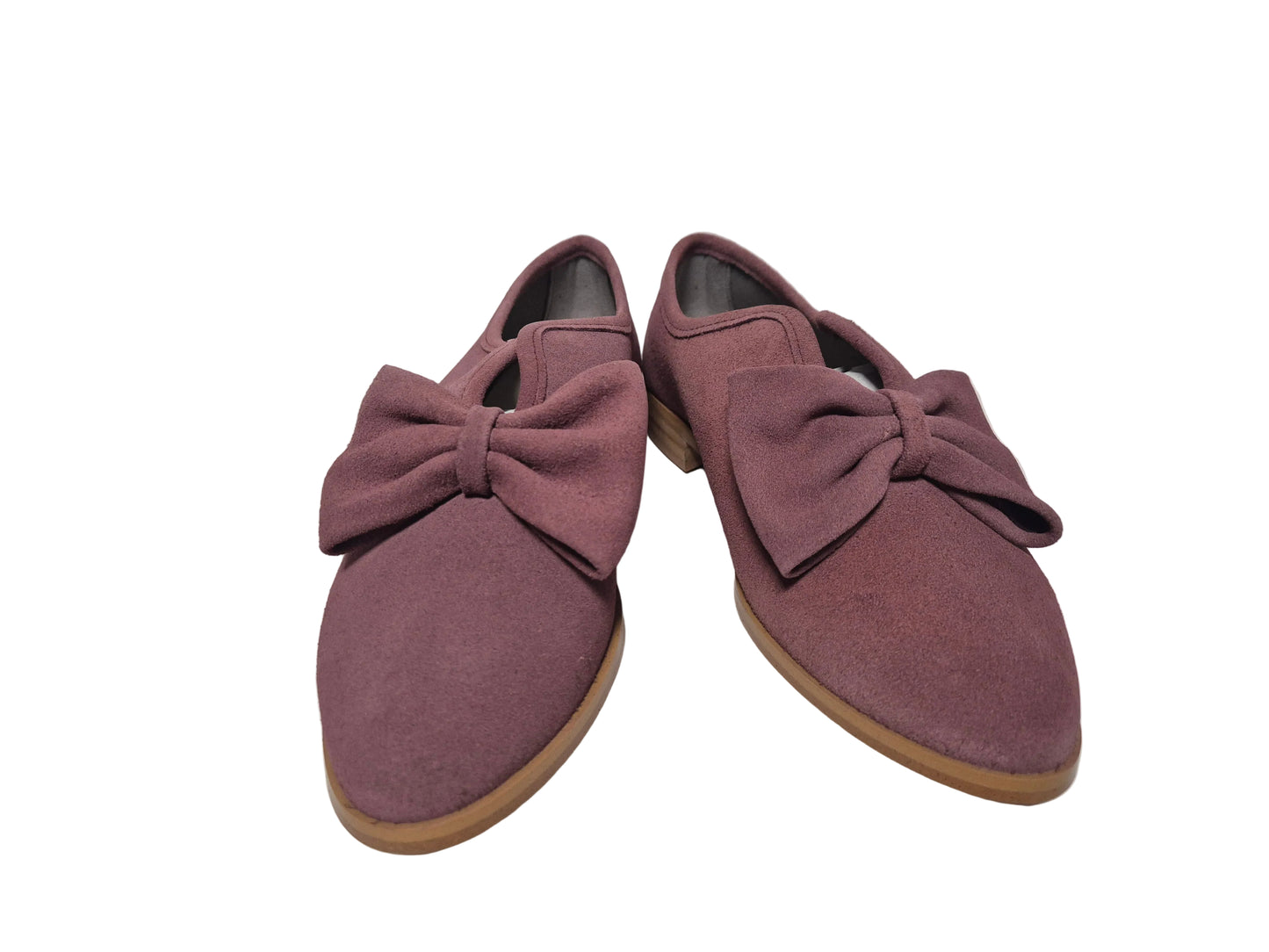 Heine Slipper Slip-On Veloursleder, rose, Gr. 36