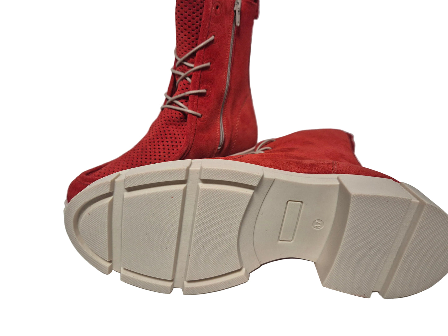 Heine Stiefeletten Blockabsatz, hummer, Gr. 37