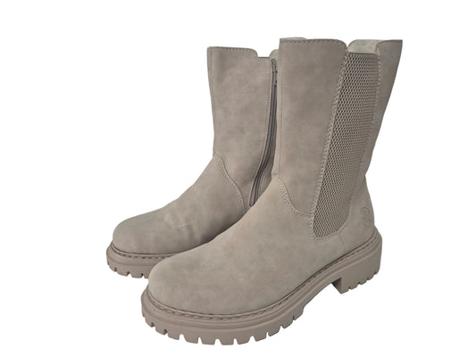 Rieker Chelseaboots mit breitem Stretch, creme, Gr. 40