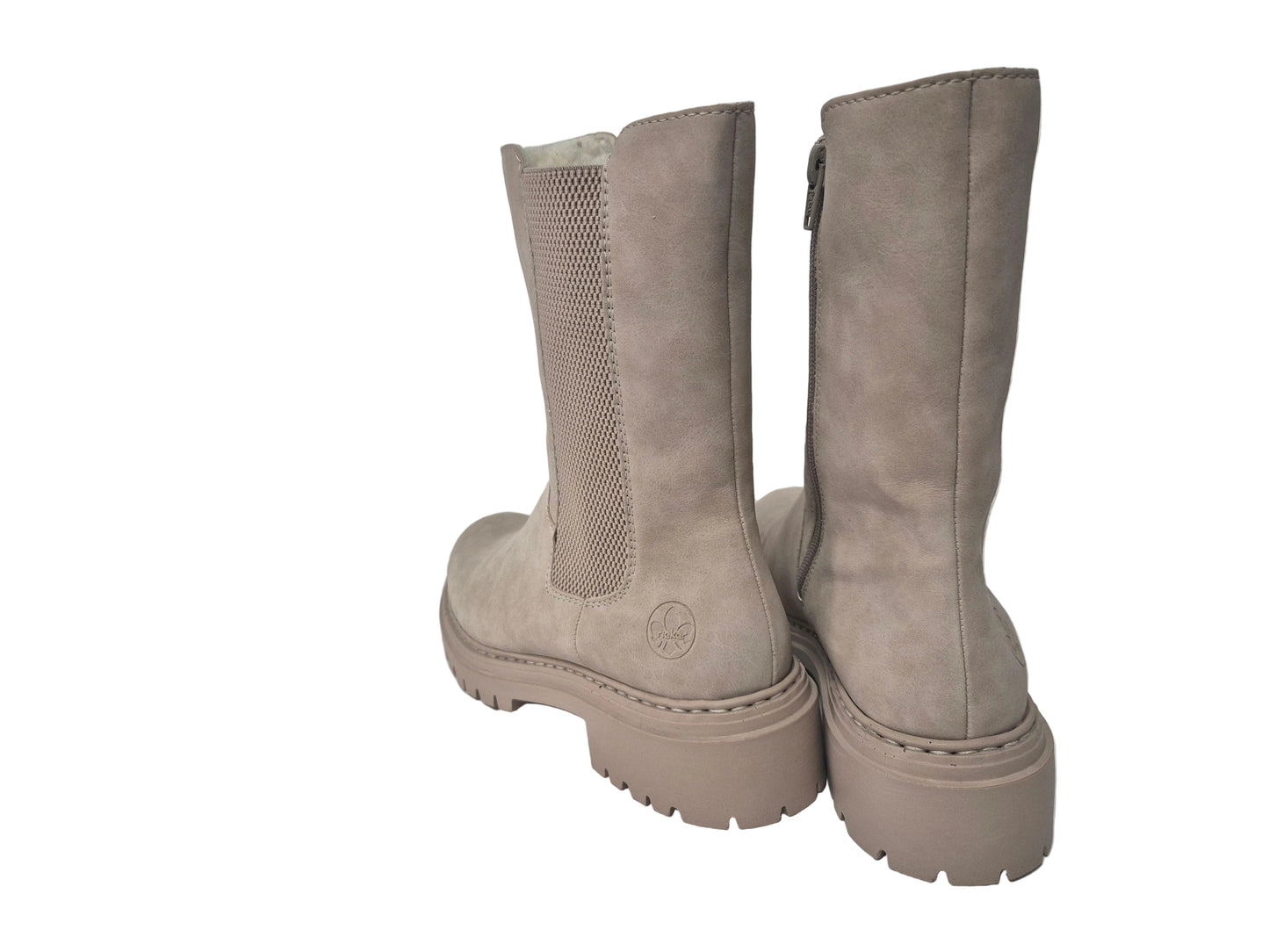 Rieker Chelseaboots mit breitem Stretch, creme, Gr. 40