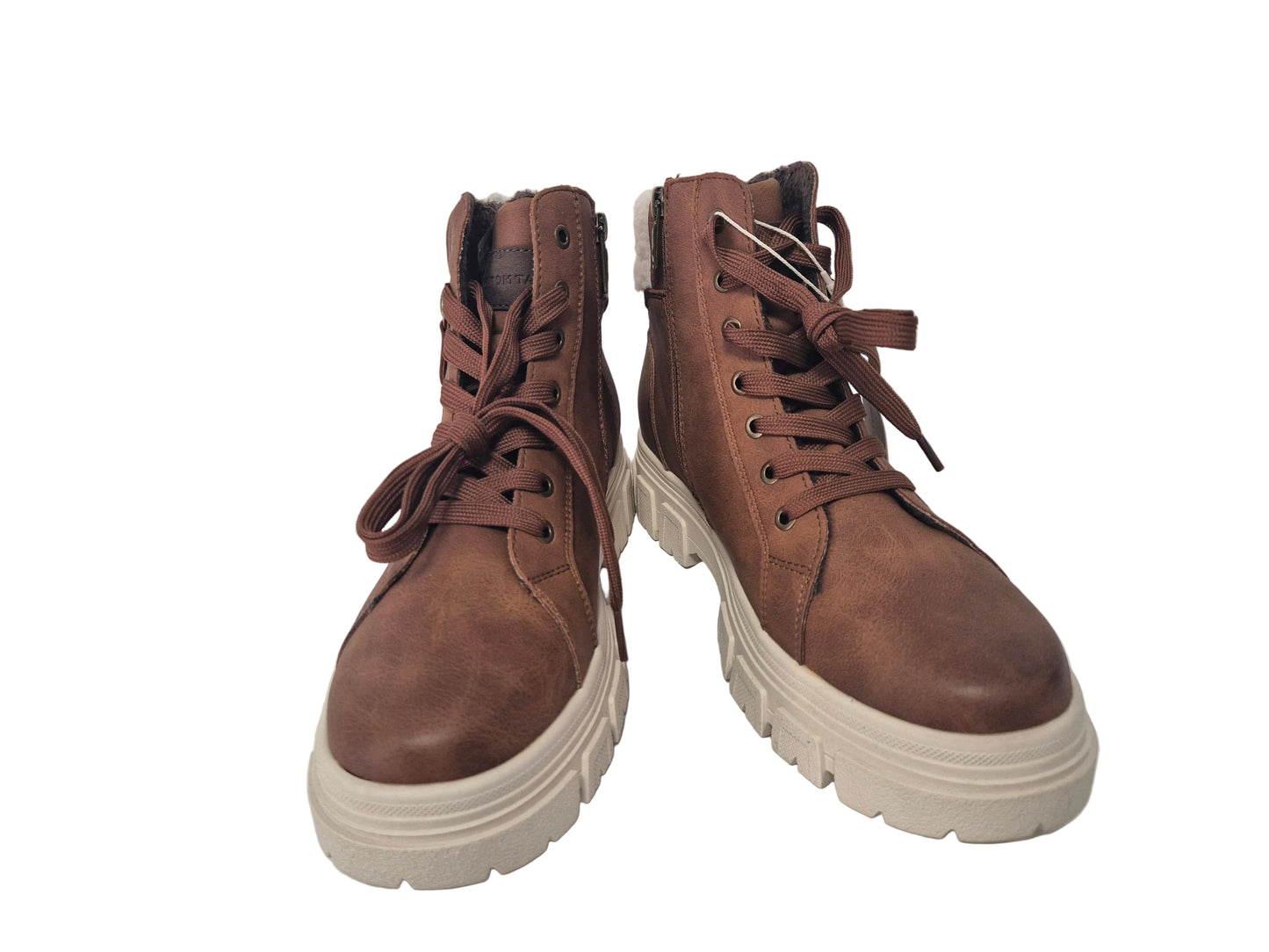 Tom Tailor Winterboots Stiefelette, cognac braun, Gr. 39