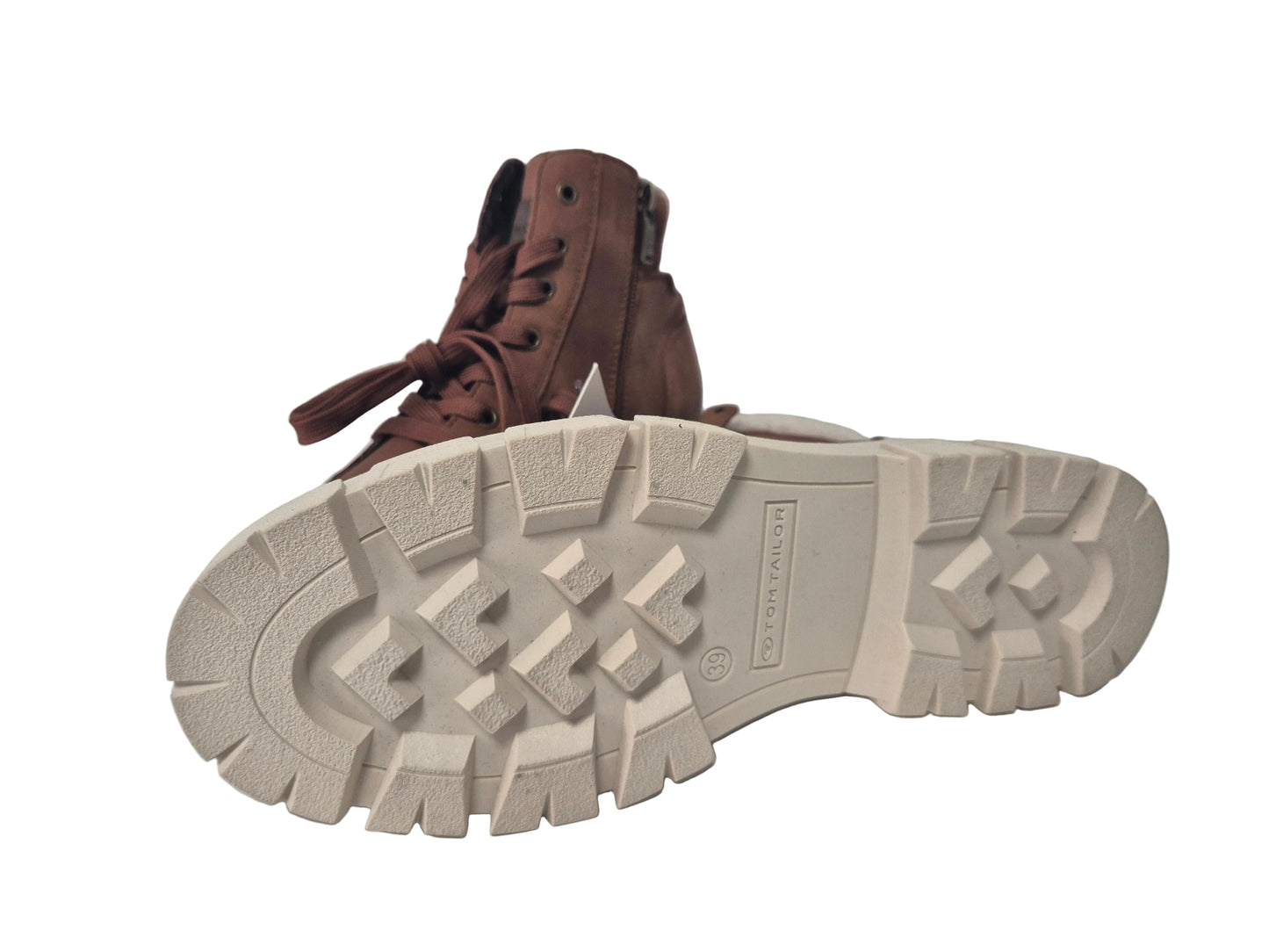 Tom Tailor Winterboots Stiefelette, cognac braun, Gr. 39