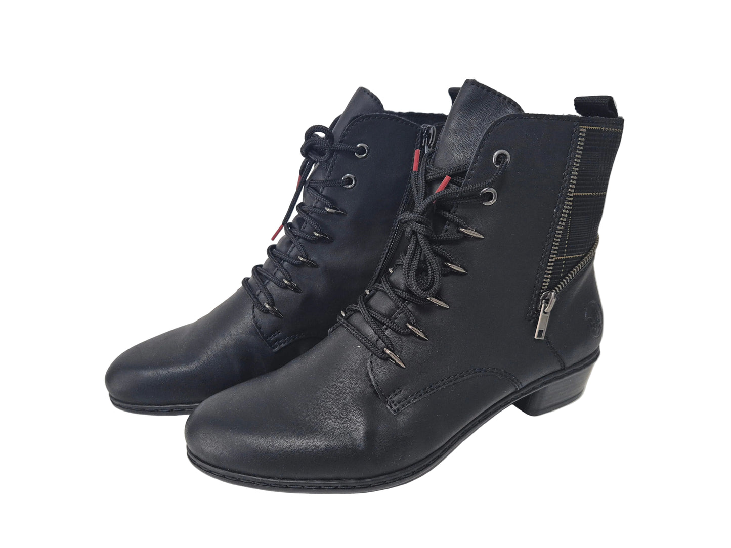 Rieker Schnürstiefelette, schwarz, Gr. 40