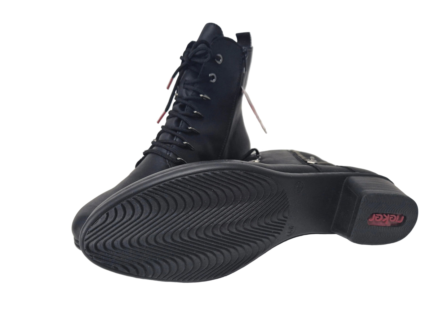 Rieker Schnürstiefelette, schwarz, Gr. 40