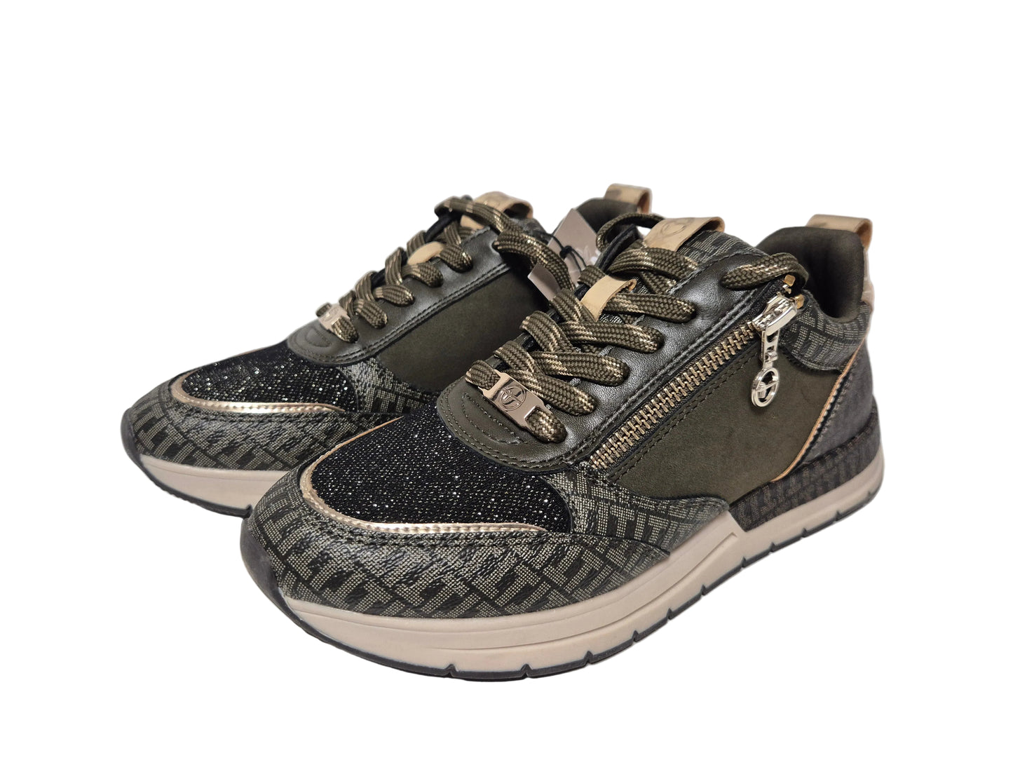 Tamaris Sneaker low, oliv grün, Gr. 36