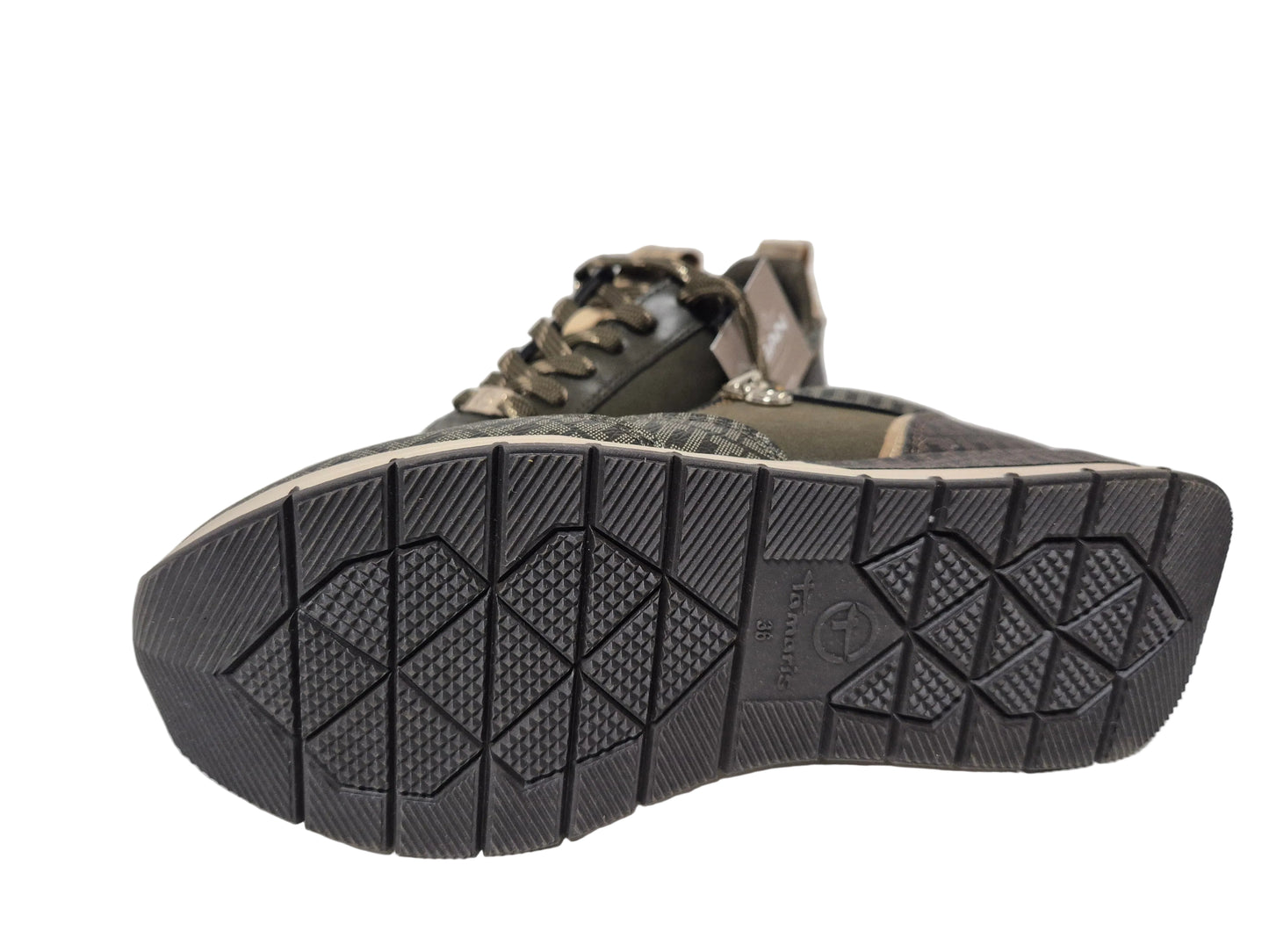 Tamaris Sneaker low, oliv grün, Gr. 36