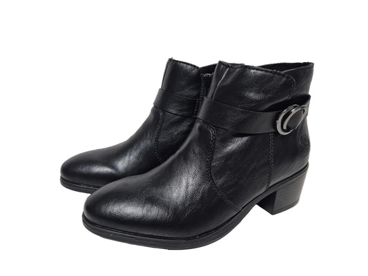 Rieker Ankleboots Stiefelette, schwarz, Gr. 38