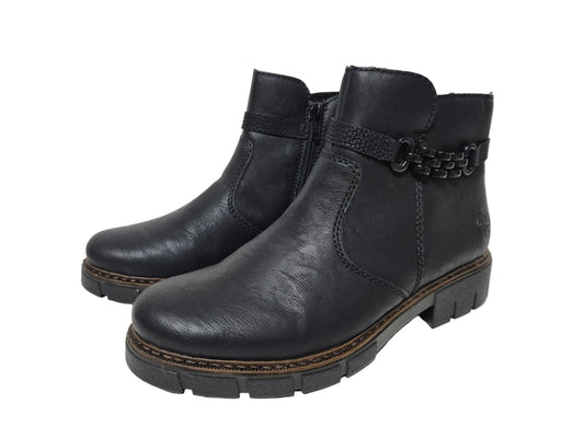 Rieker Winterstiefelette Stiefelette, schwarz, Gr. 38
