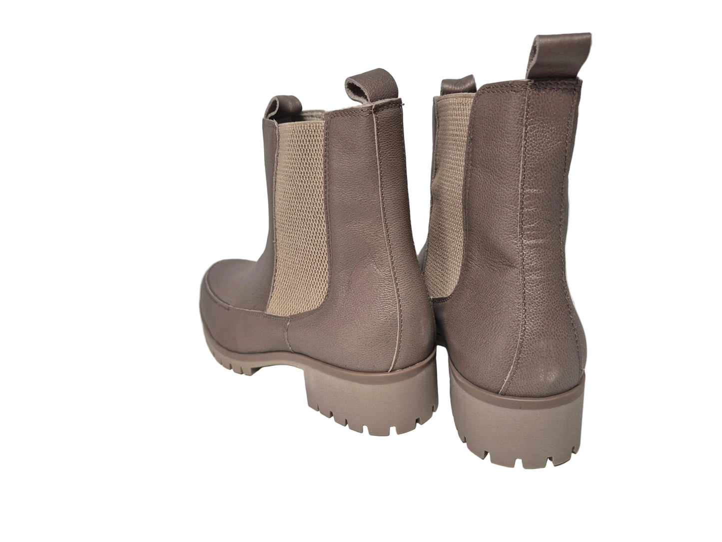 Heine Ankleboots Stiefeletten aus Leder, taupe, Gr. 39