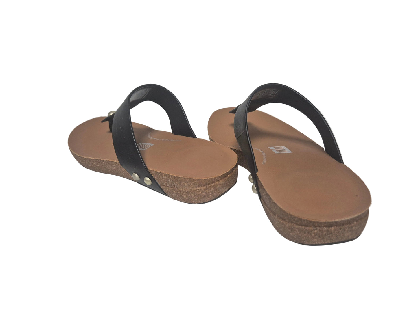 NEU! FitFlop Iqusion Zehenstegsandale Leder, schwarz, Gr. 36