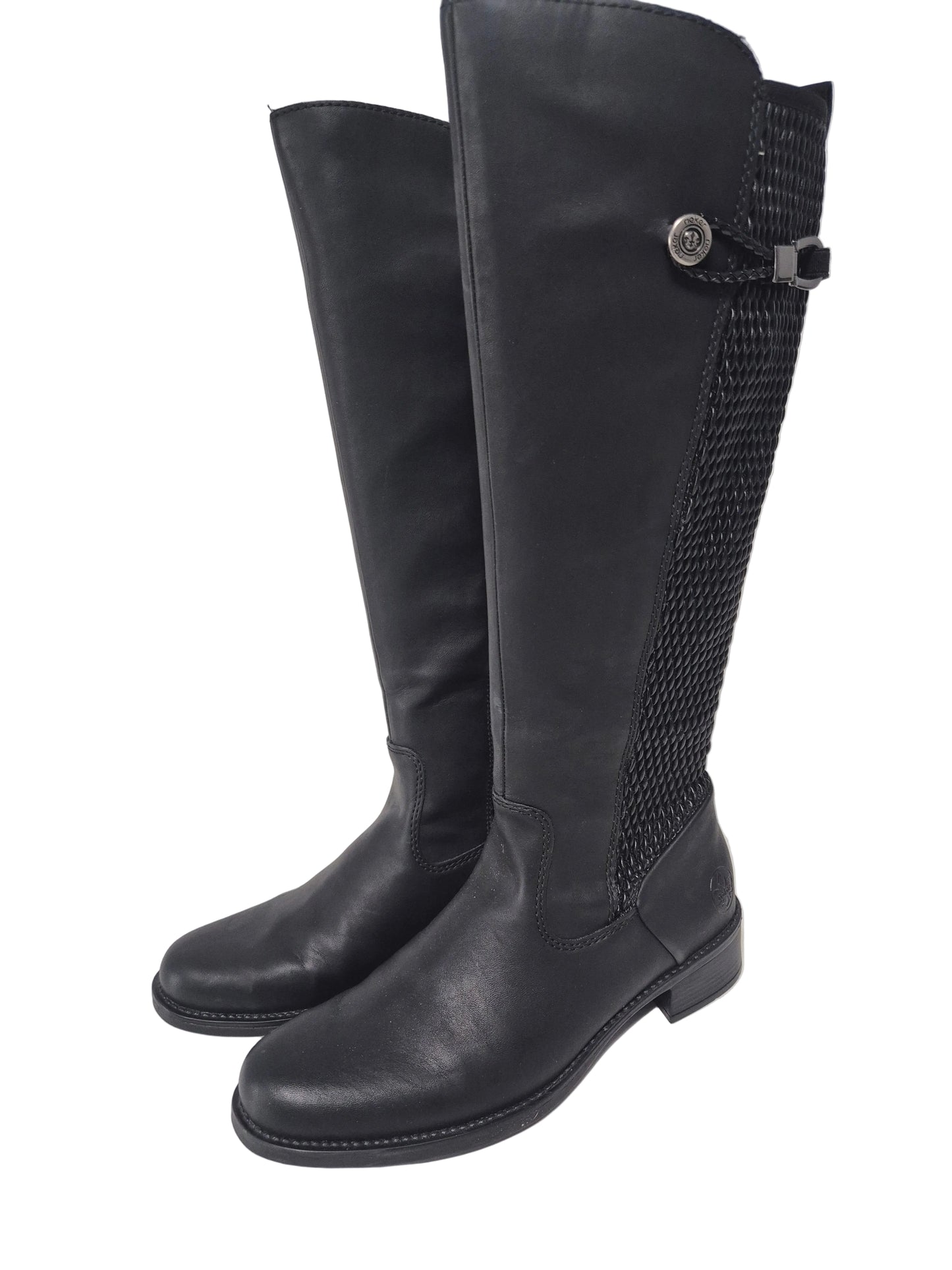 Rieker Stiefel mit Schnallenverzierung, schwarz, Gr. 39