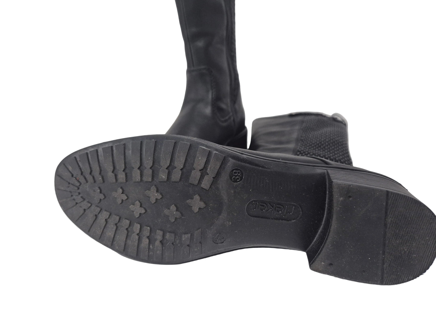 Rieker Stiefel mit Schnallenverzierung, schwarz, Gr. 39