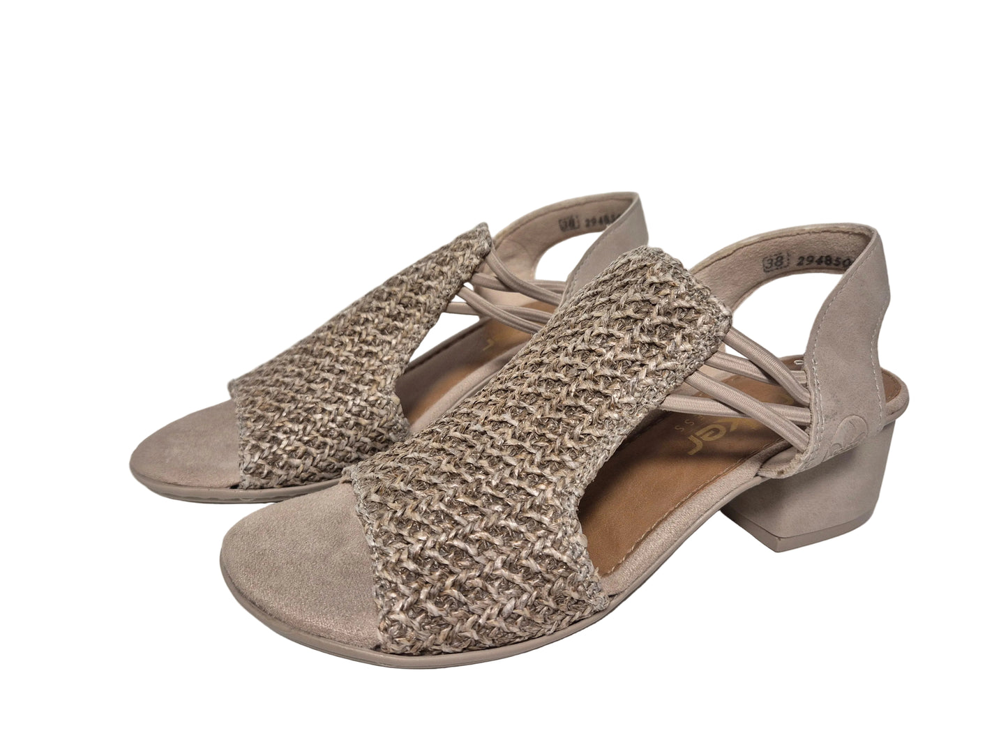 Rieker Absatzsandalette, beige, Gr. 38