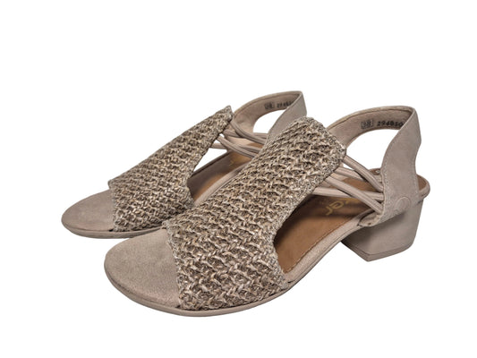 Rieker Absatzsandalette, beige, Gr. 38
