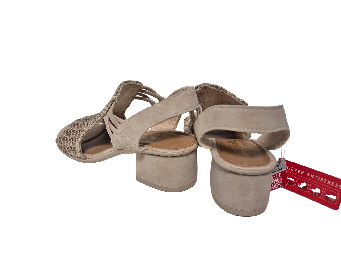 Rieker Absatzsandalette, beige, Gr. 38
