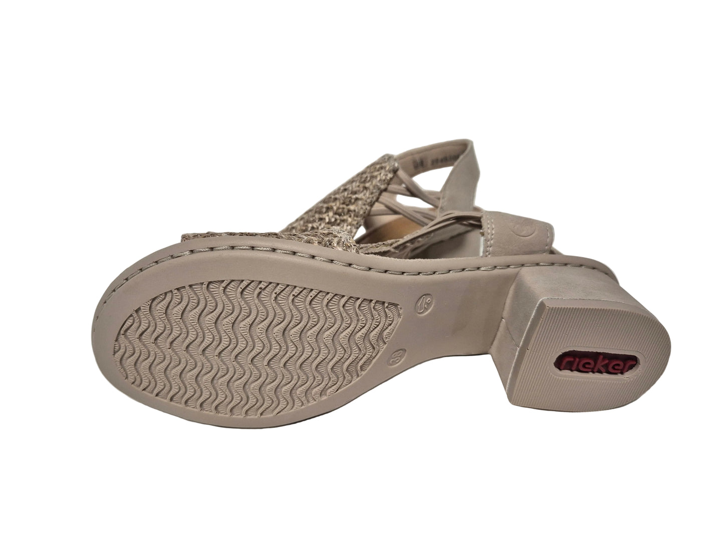 Rieker Absatzsandalette, beige, Gr. 38