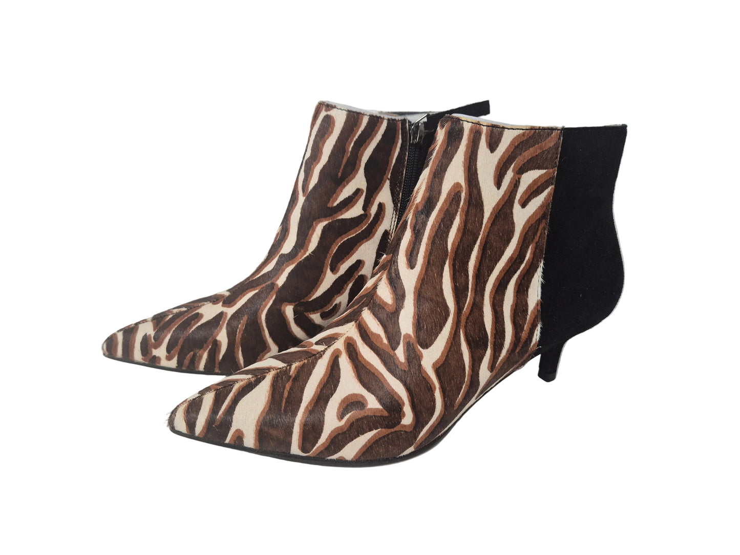 Colors of California Designer Stiefeletten, schwarz braun weiß, Gr. 38