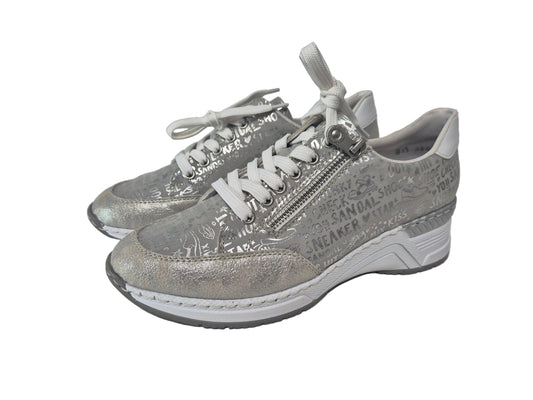 Rieker Sneaker Freizeitschuhe, hellgrau, Gr. 41
