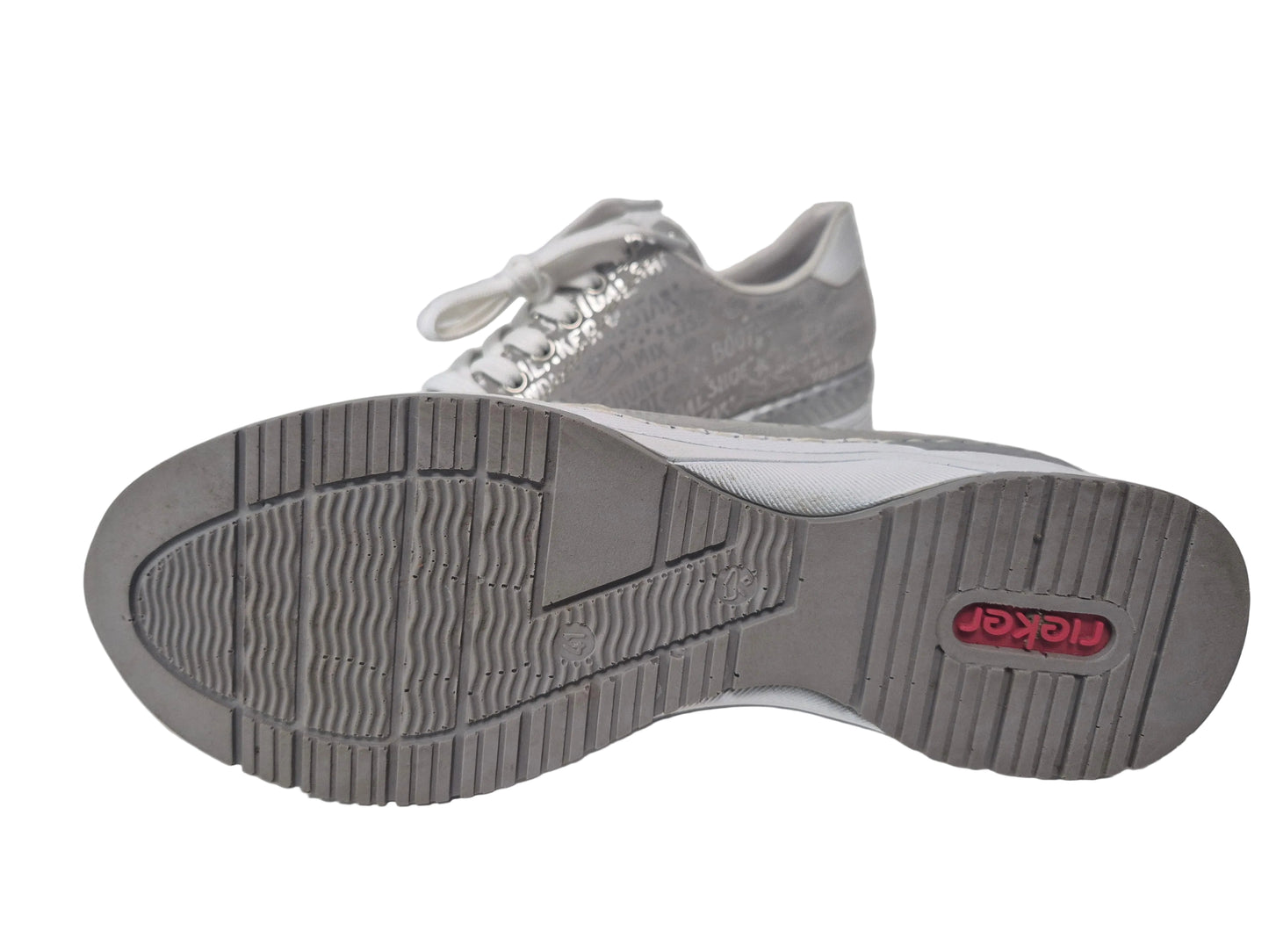 Rieker Sneaker Freizeitschuhe, hellgrau, Gr. 41