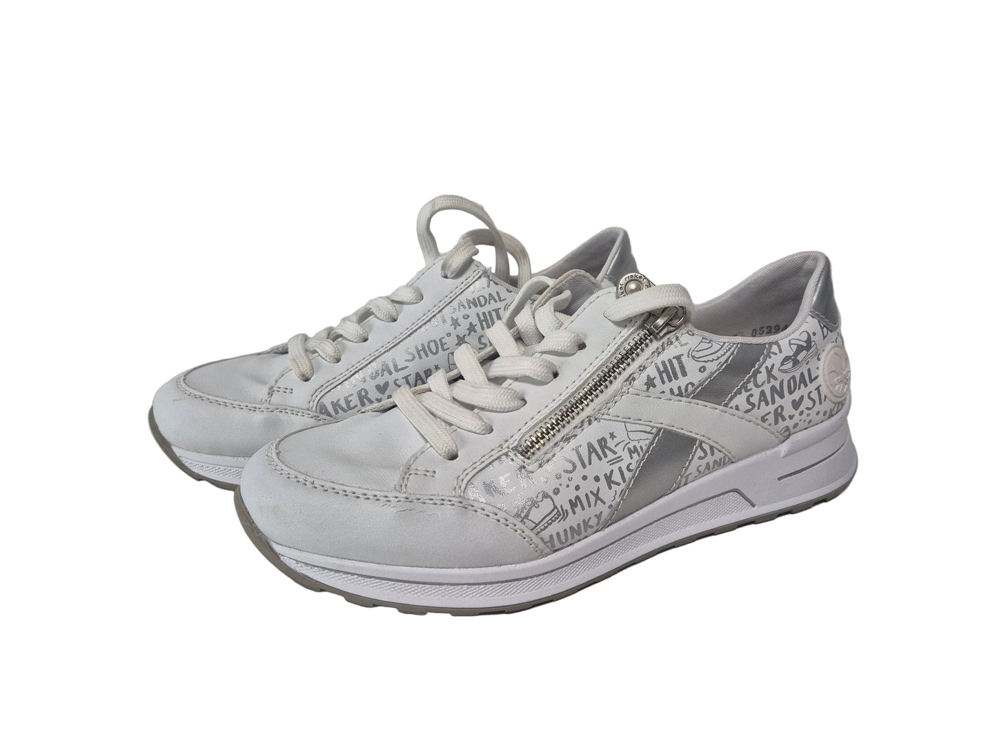 Rieker Sneaker Freizeitschuhe, weiß, Gr. 39