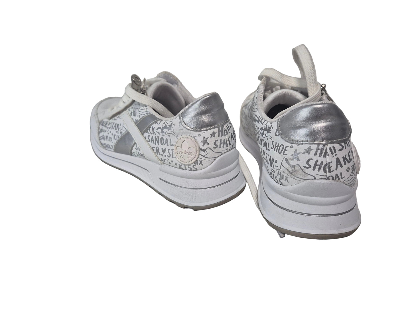 Rieker Sneaker Freizeitschuhe, weiß, Gr. 39