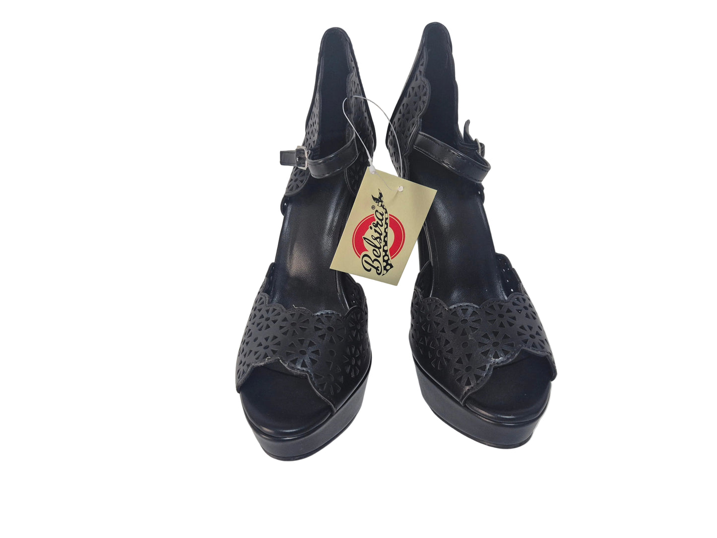 NEU! Belsira High-Heel Pumps mit Riemchen, schwarz, Gr. 37