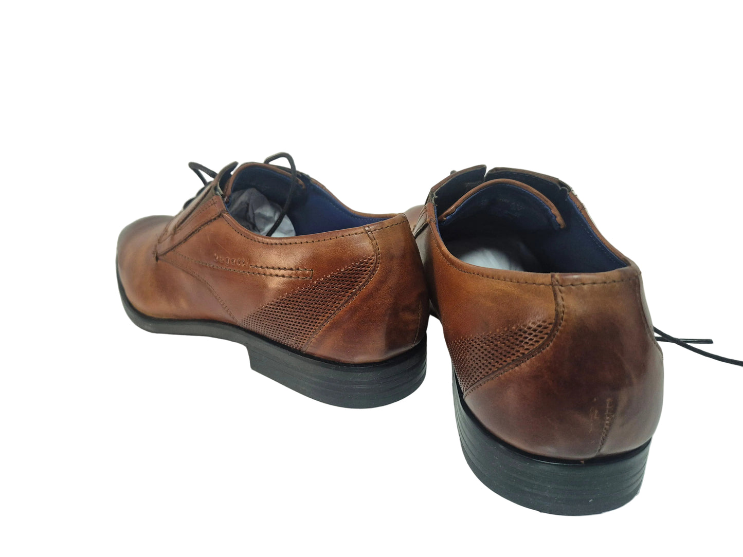 Bugatti Schnürschuh mit Lederinnensohle, cognac braun, Gr. 46