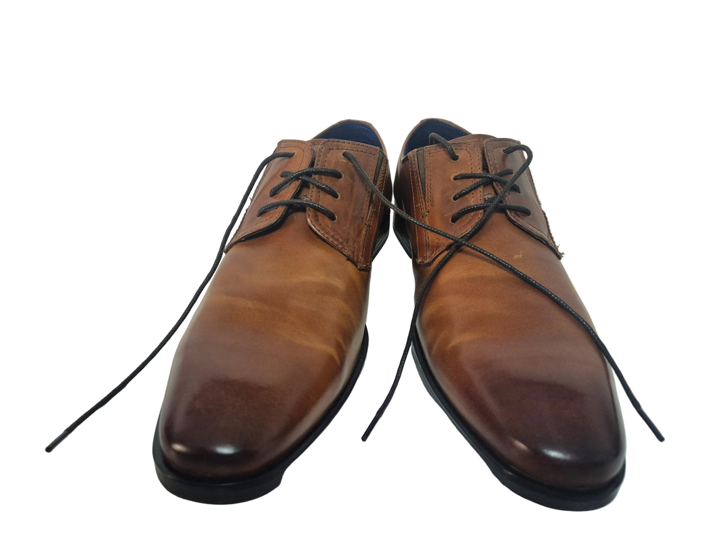 Bugatti Schnürschuh mit Lederinnensohle, cognac braun, Gr. 46