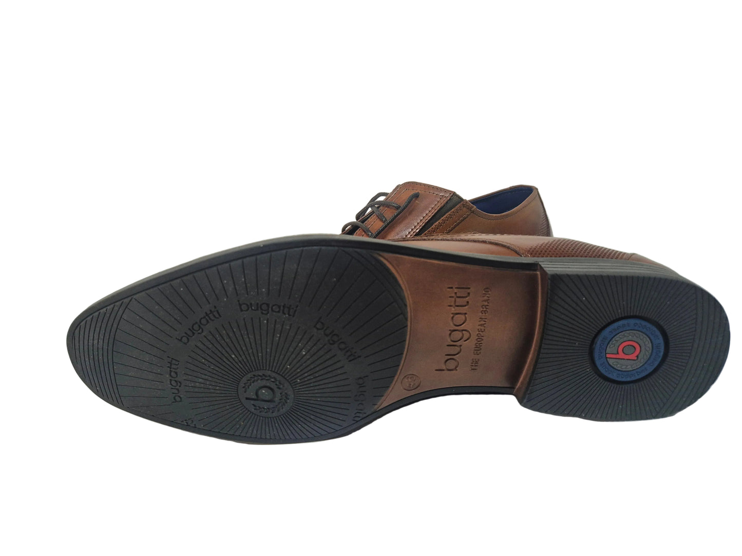 Bugatti Schnürschuh mit Lederinnensohle, cognac braun, Gr. 46