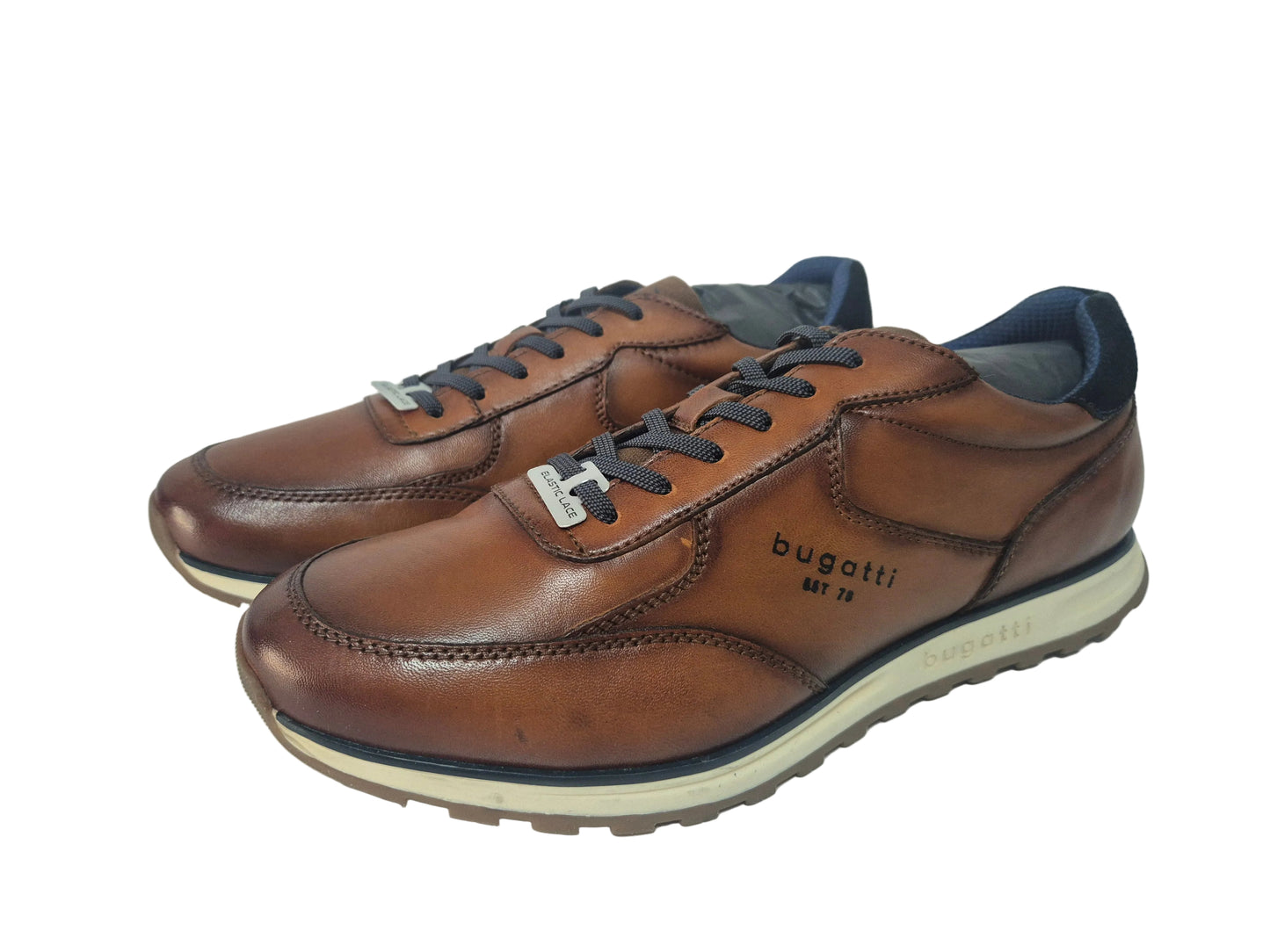 Bugatti Slip On Sneaker Freizeitschuhe, cognac braun, Gr. 46