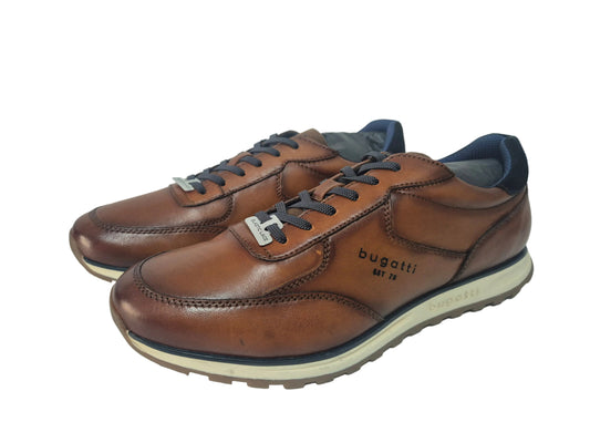 Bugatti Slip On Sneaker Freizeitschuhe, cognac braun, Gr. 46