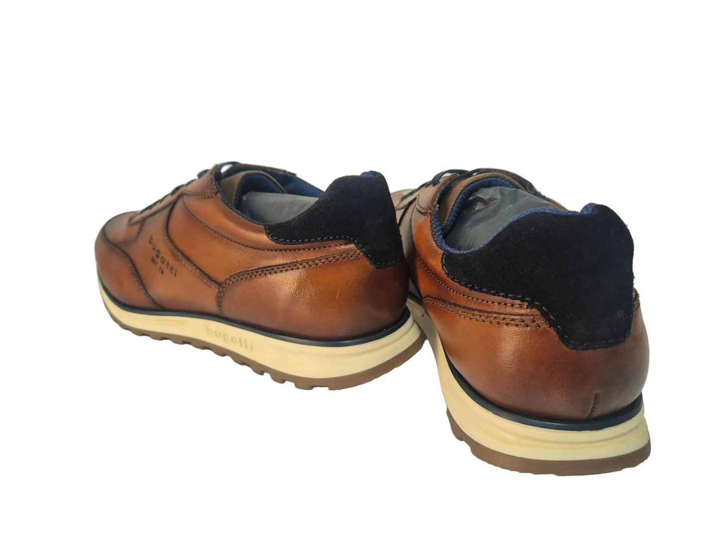 Bugatti Slip On Sneaker Freizeitschuhe, cognac braun, Gr. 46