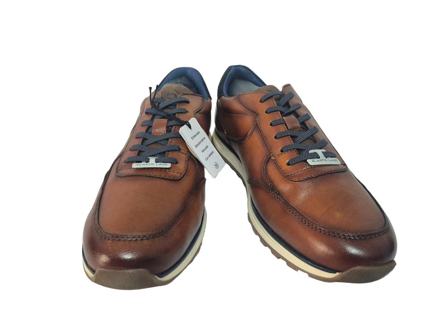Bugatti Slip On Sneaker Freizeitschuhe, cognac braun, Gr. 46