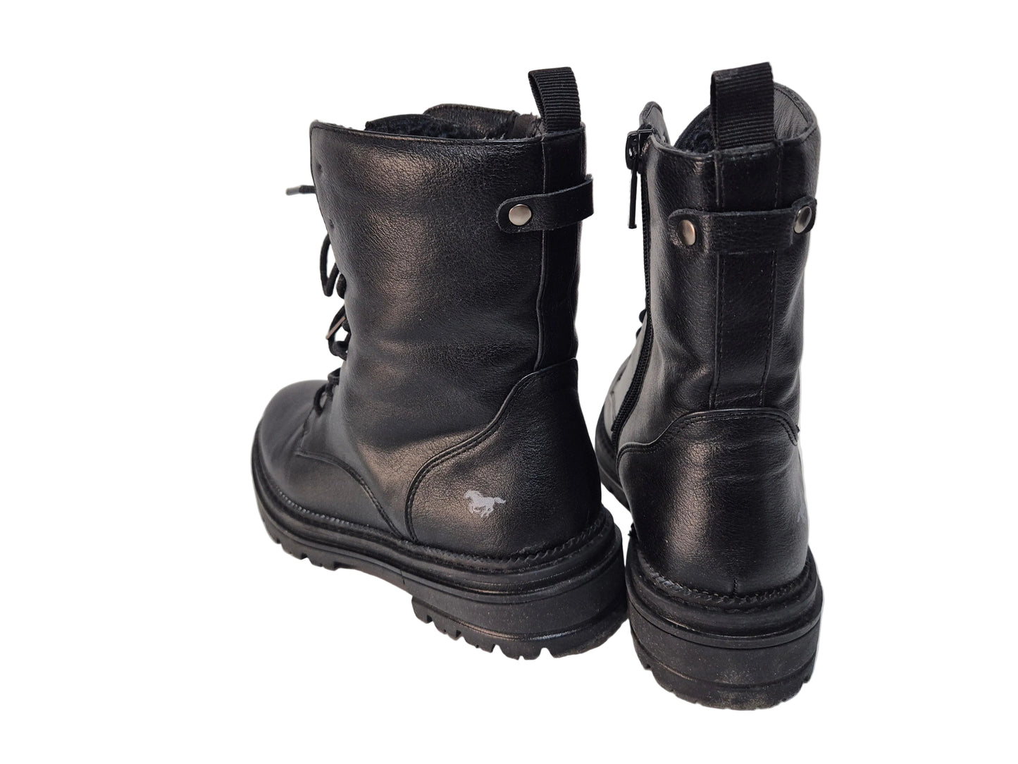 Mustang Winterboots Schnürboots, schwarz, Gr. 38
