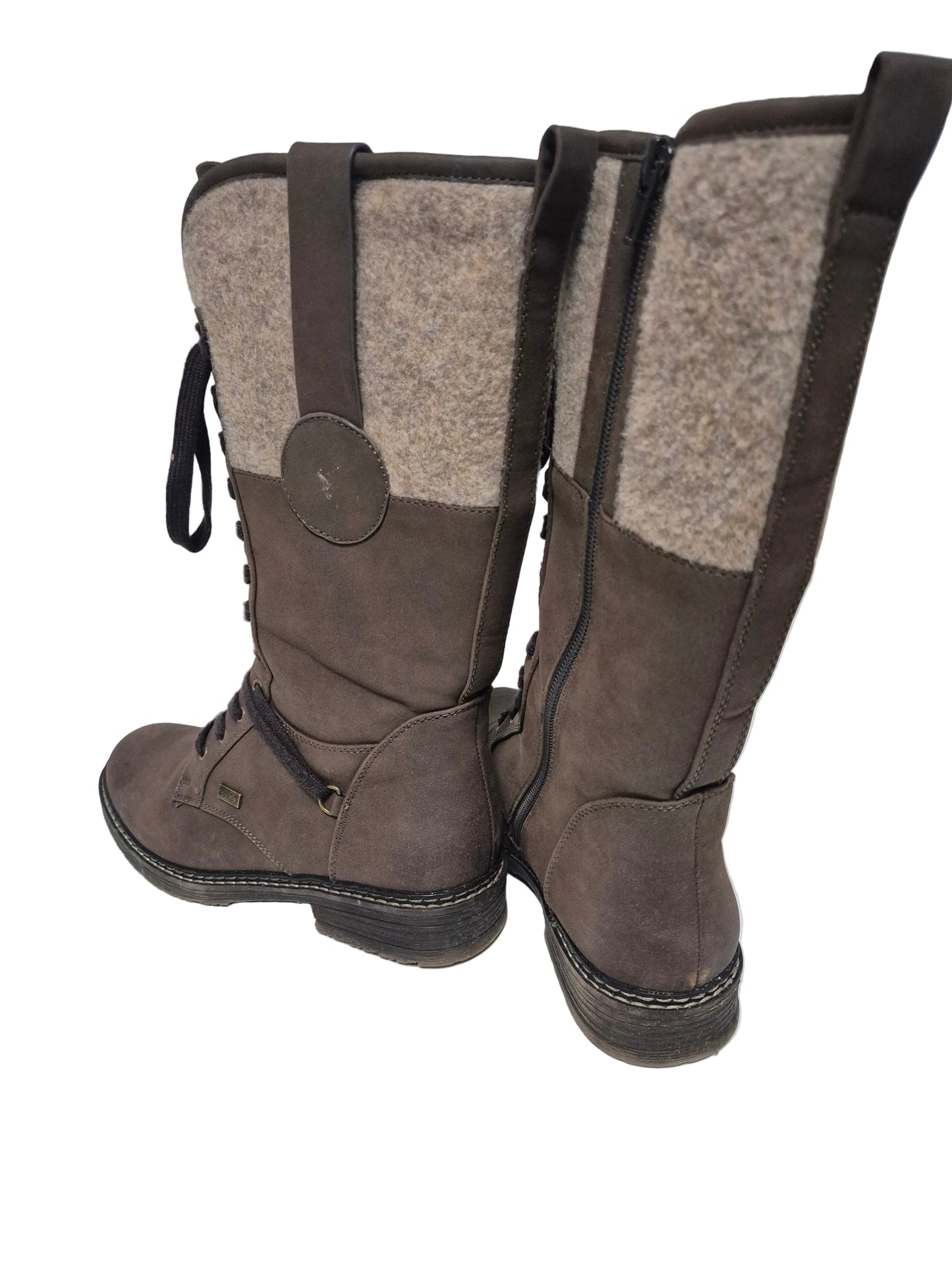 Rieker Schnürstiefel, dunkelbraun, Gr. 38