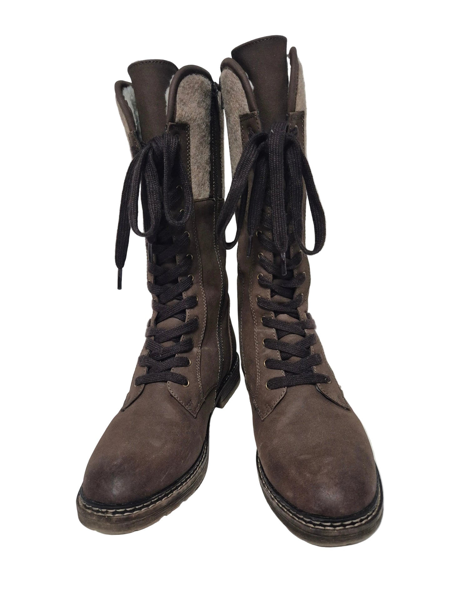 Rieker Schnürstiefel, dunkelbraun, Gr. 38