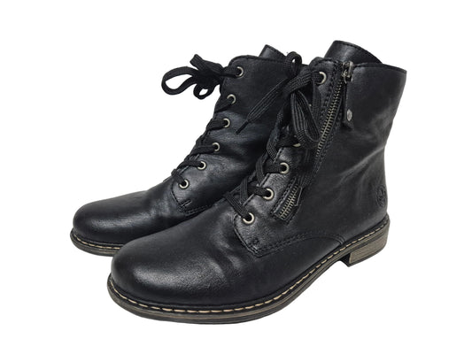 Rieker Schnürstiefelette Stiefel, schwarz, Gr. 42