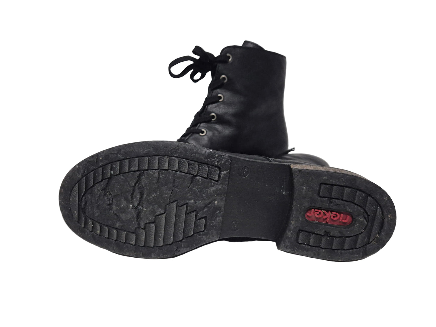 Rieker Schnürstiefelette Stiefel, schwarz, Gr. 42