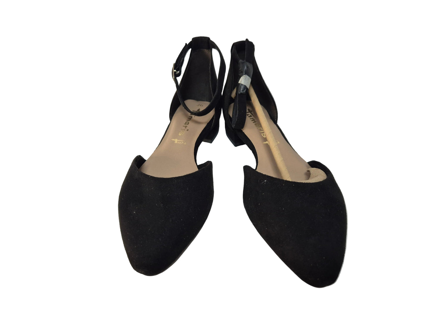 Tamaris Riemchenballerina, schwarz, Gr. 36