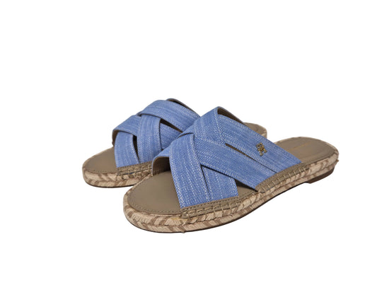 Tommy Hilfiger Chambray Espadrille Sandale, hellblau, Gr. 36